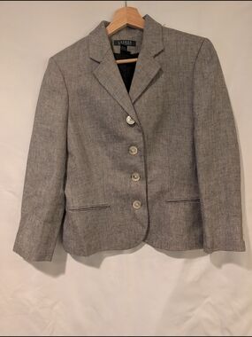 Lauren Ralph Lauren Gray Herringbone Women's Blazer